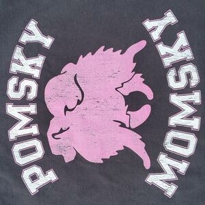 Pomsky Momsky black tank top | dog lover apparel, no tags. Medium/Large, EUC